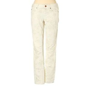 Gap Ivory Floral Print Low Rise Denim Skinny Jeans